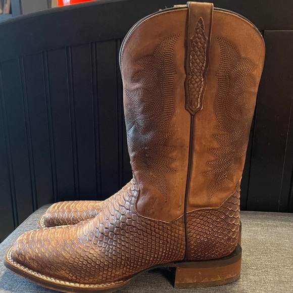 Dan Post Men’s Brown Cowboy Boots 10.5 - Picture 5 of 8